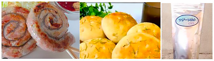 ぐるぐるソーセージ・米粉フォカッチャ